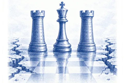THE KING BETWEEN TWO COLUMNS